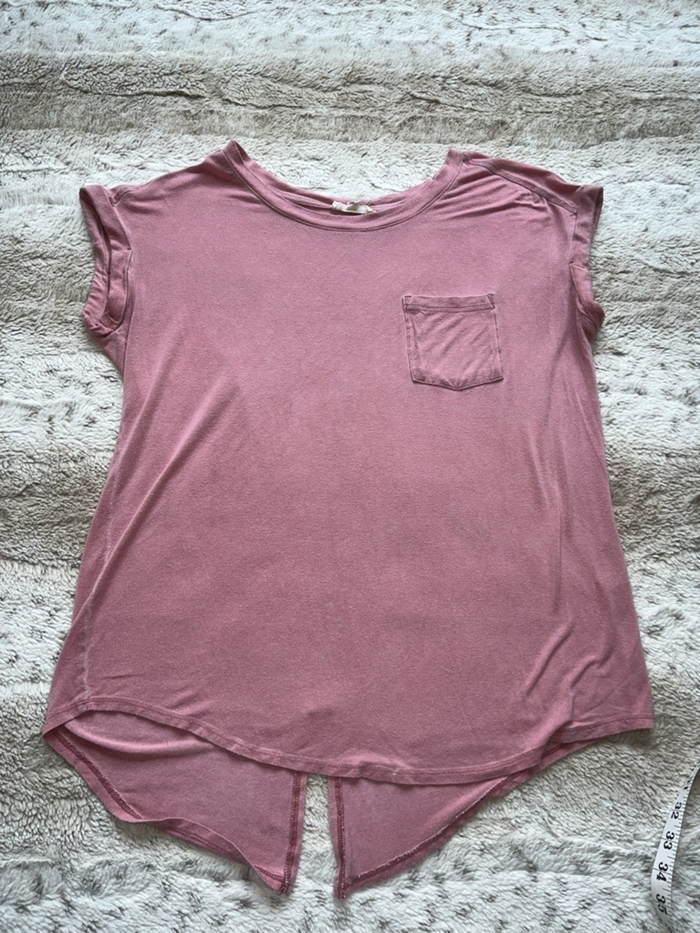 Jane and Delancey Dusty Rose Short Sleeve Pocket Tee